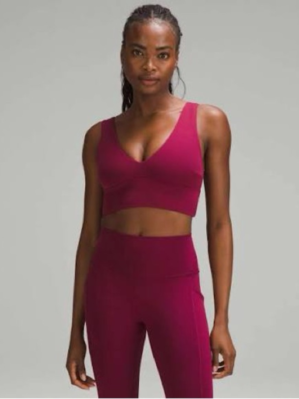 lululemon Align V-Neck Bra C/D in Deep Lux